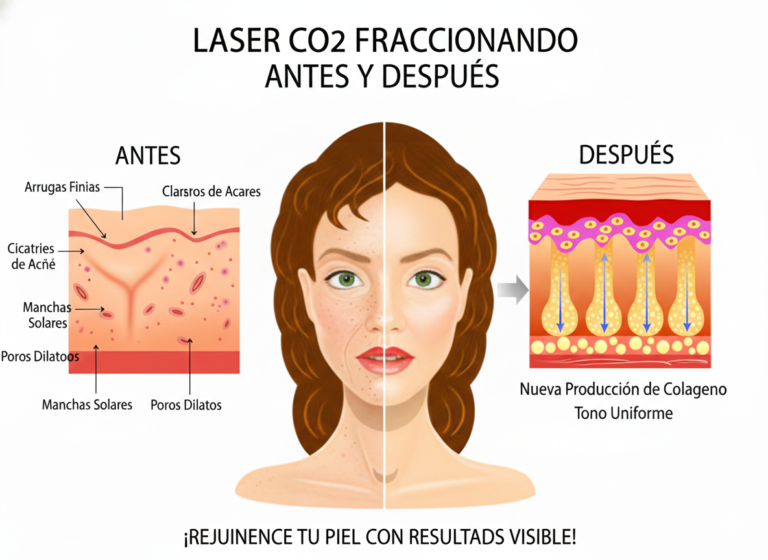 laser co2 fraccionado antes y despues