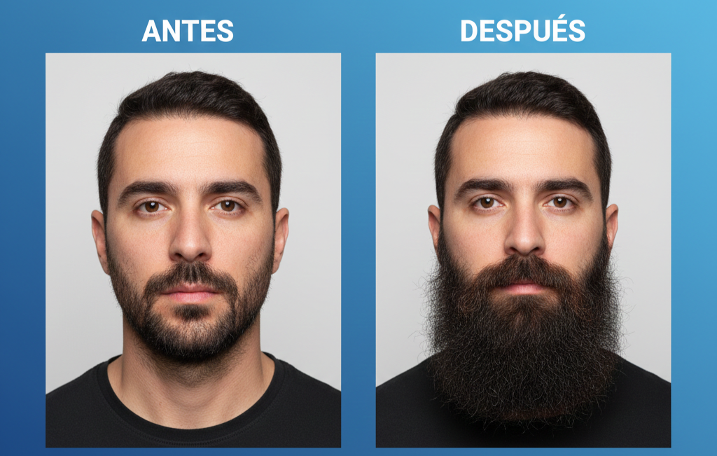 Trasplante De Barba Antes y Despues