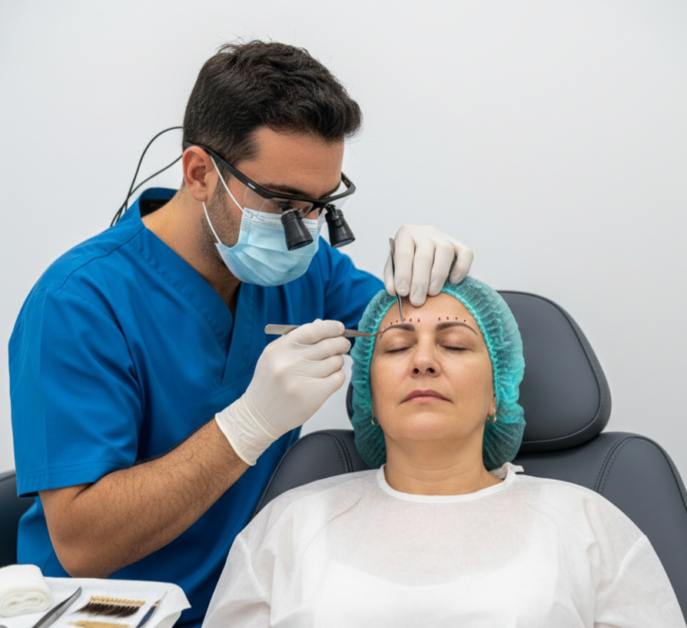 Trasplante de cabello en cejas