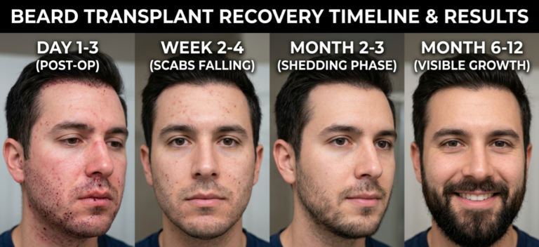 Beard Hair Transplant Recovery Time
