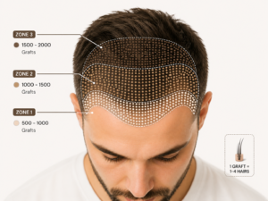 How many hair grafts do I need for a natural-looking hairline